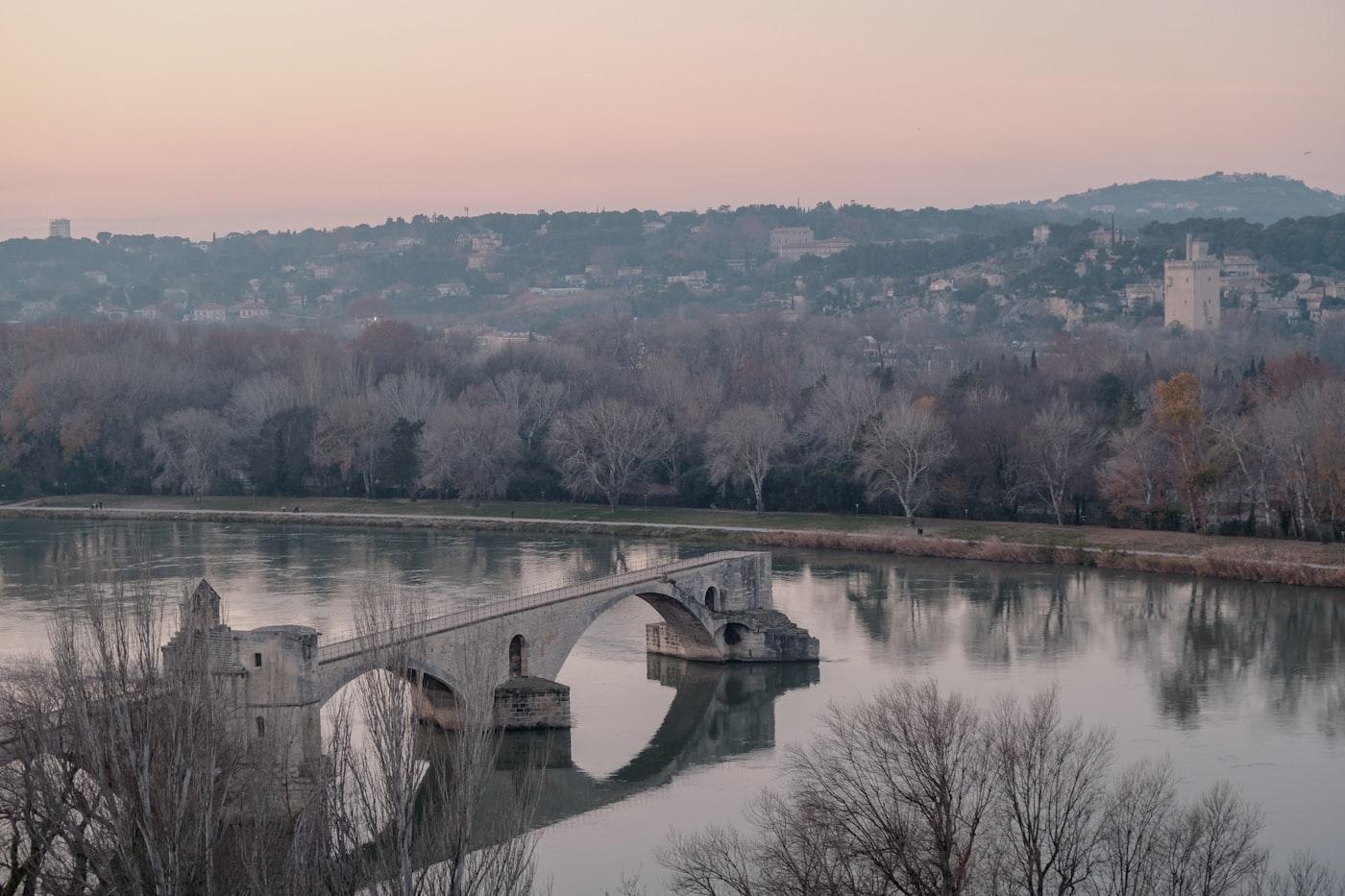 A bridge that is over a body of water
