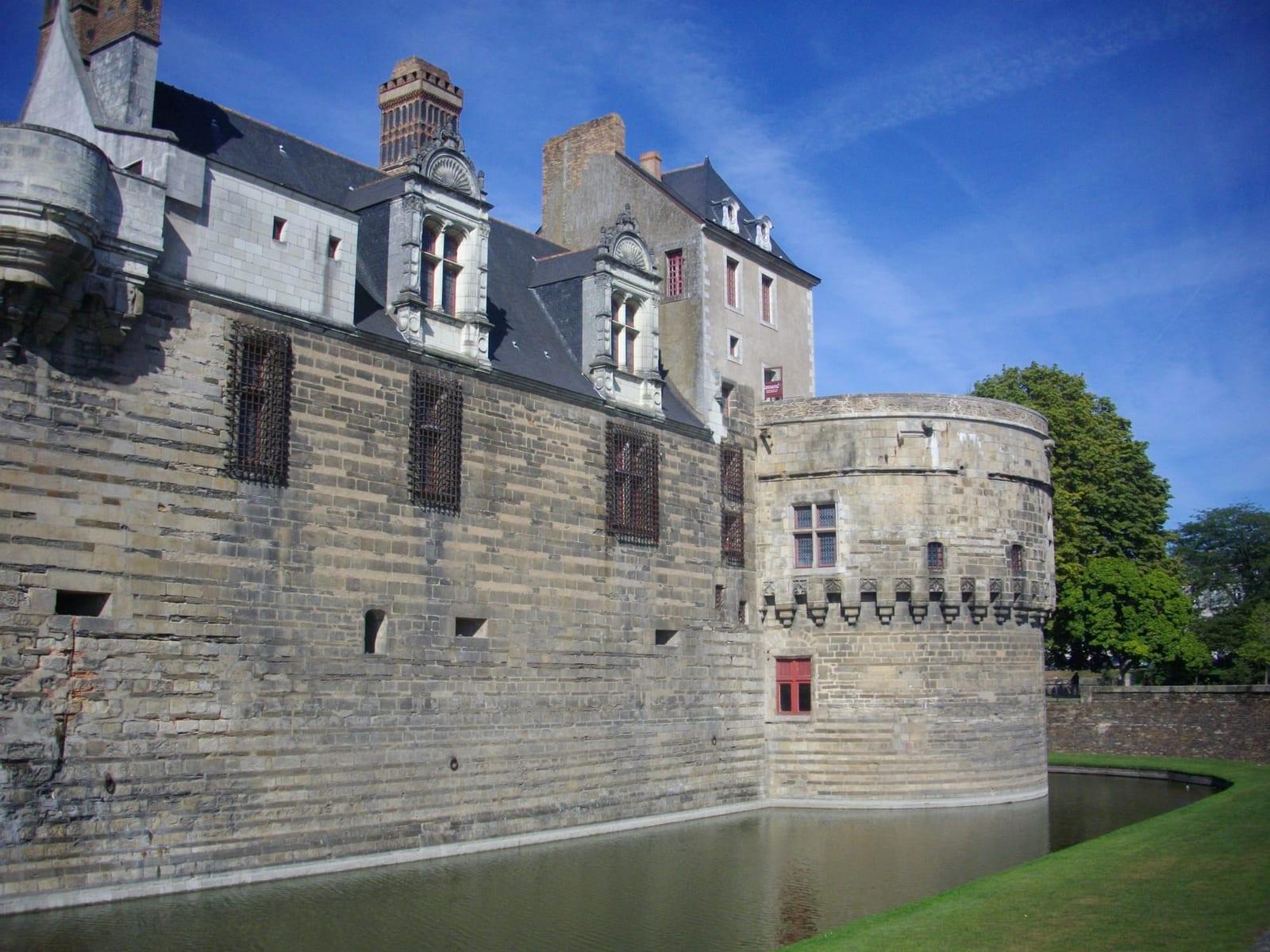 The ramparts and moat of the castle of the Dukes of Brittany